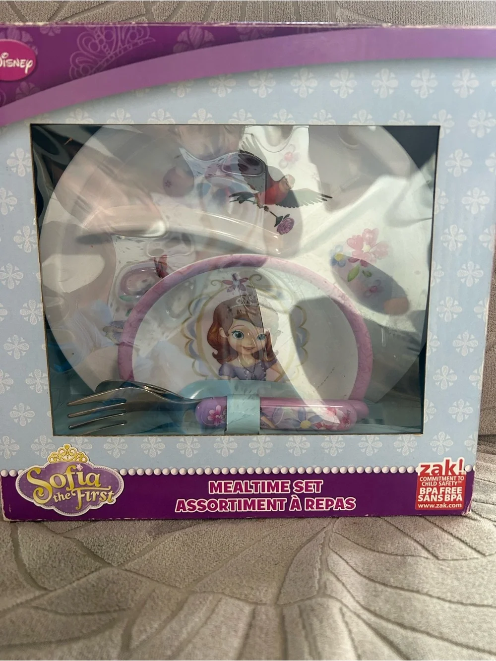Sofia the first Kids Pink Mealtime Set